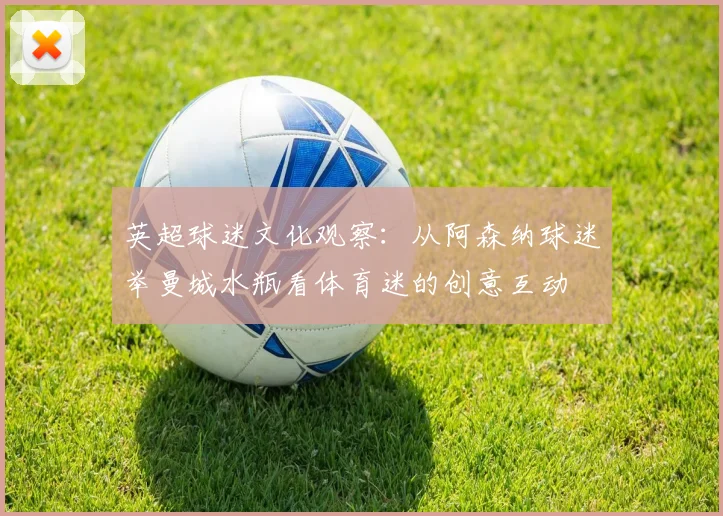 英超球迷文化观察：从阿森纳球迷举曼城水瓶看体育迷的创意互动